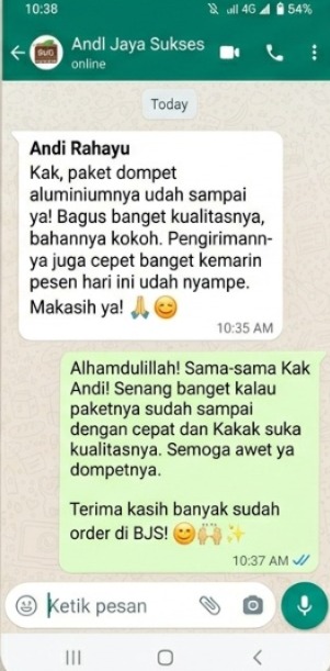 Testimoni WhatsApp 1